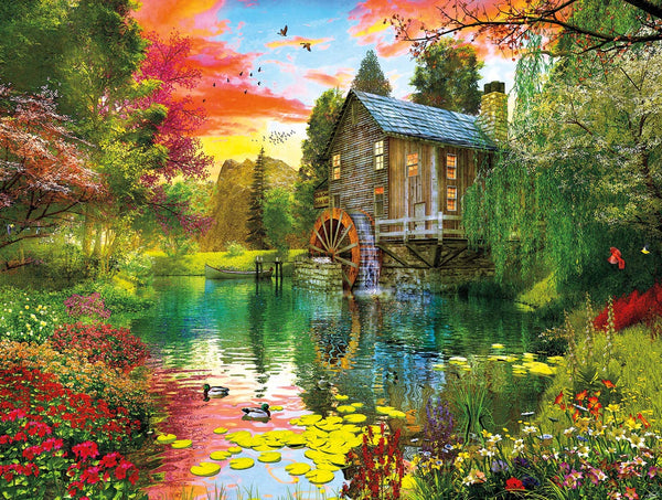 Buffalo Games - Reflections - Sunset at The Mill - 750 Piece Jigsaw Puzzle