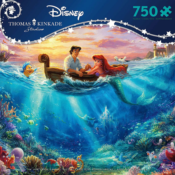 Ceaco Thomas Kinkade Disney Dreams - The Little Mermaid Falling in Love 750 Piece Jigsaw Puzzle
