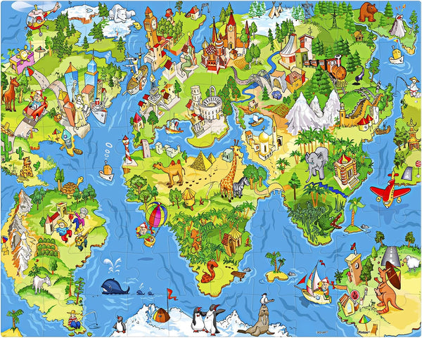 Pintoo - Around The World Plastic Jigsaw Puzzle (80 Pieces)