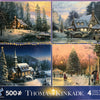 Ceaco Thomas Kinkade 4-in-1 Multi-Pack Holiday Jigsaw Puzzle (500 Pieces)