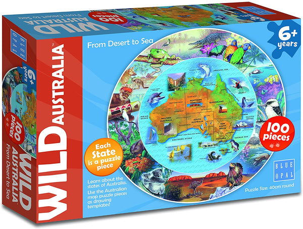 Blue Opal - Wild Australia From Desert to Sea Jigsaw Puzzle (100 Pieces)