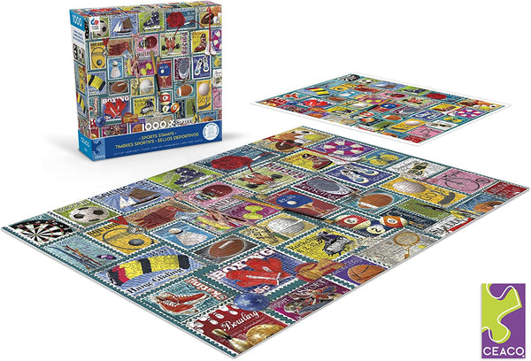 Ceaco - Stamps - Sports Jigsaw Puzzle (1000 Pieces)
