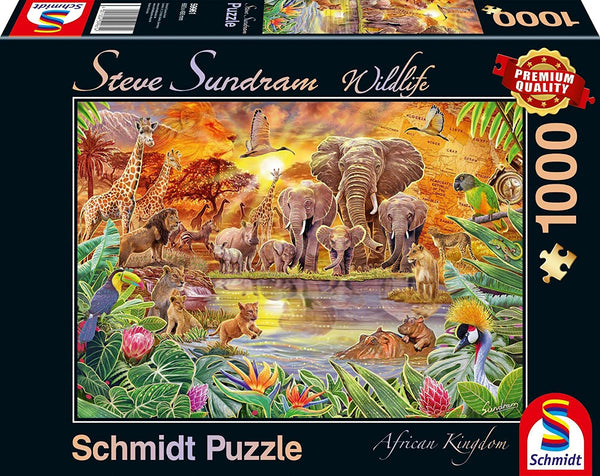 Schmidt - Wildlife African Kingdom by Steve Sundram Jigsaw Puzzle (1000 Pieces)