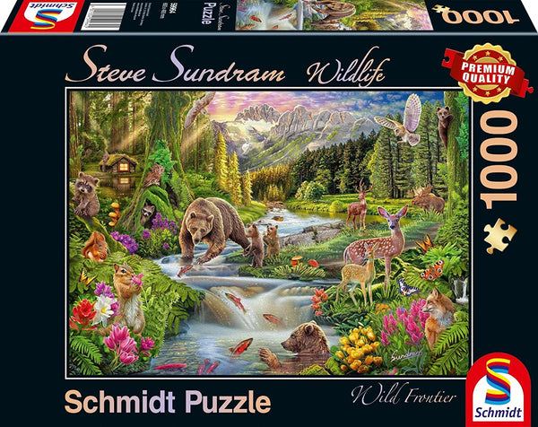 Schmidt - Wild Frontier Forest Anima by Steve Sundram Jigsaw Puzzle (1000 Pieces)