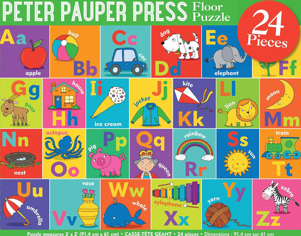 Peter Pauper Press - Alphabet Kids' Floor Puzzle Jigsaw Puzzle (24 Pieces)