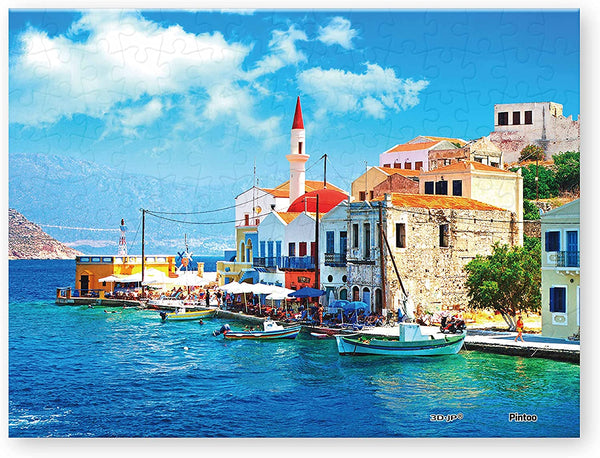 Pintoo - Beautiful Greece Bay Plastic Jigsaw Puzzle (150 Pieces)