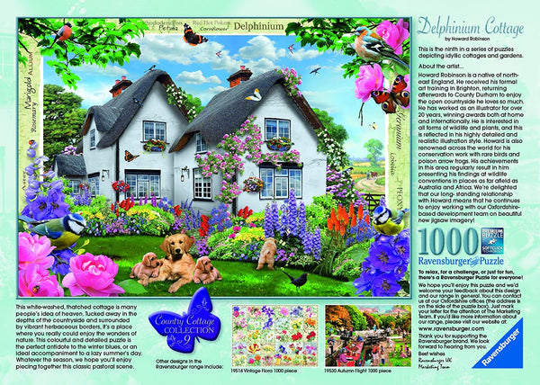 Ravensburger - Delphinium Country Cottage Jigsaw Puzzle (1000 Pieces)