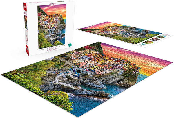 Buffalo Games - Earthpix Collection - Cinque Terre Sunset Jigsaw Puzzle (500 Pieces)