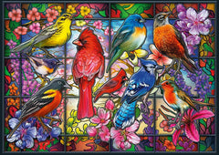 Buffalo Games - Amazing Nature Collection - Stained Glass Songbirds - 500 Piece Jigsaw Puzzle