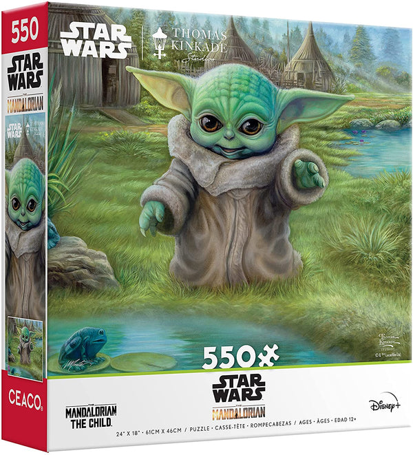 Ceaco - Thomas Kinkade The Mandalorian Collection - Childs Play, Star Wars Jigsaw Puzzle (550 Pieces)