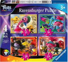 Ravensburger - Trolls 2 World Tour, 4 in a Box (12, 16, 20, 24pc) Jigsaw Puzzles 5059