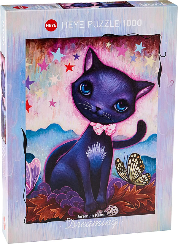 Heye - Dreaming, Black Kitty by Jeremiah Ketner Jigsaw Puzzle (1000 Pieces)