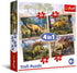 Trefl - Interesting Dinosaurs 4-in-1 (35, 48, 54, 70 pieces) Jigsaw Puzzle (207 Pieces)