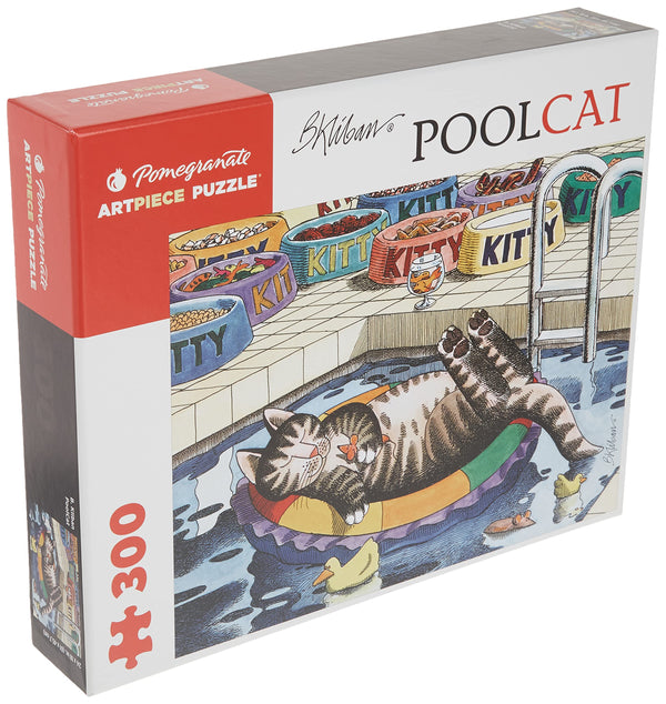 Pomegranate - Poolcat by B. Kliban Jigsaw Puzzle (300 Pieces)