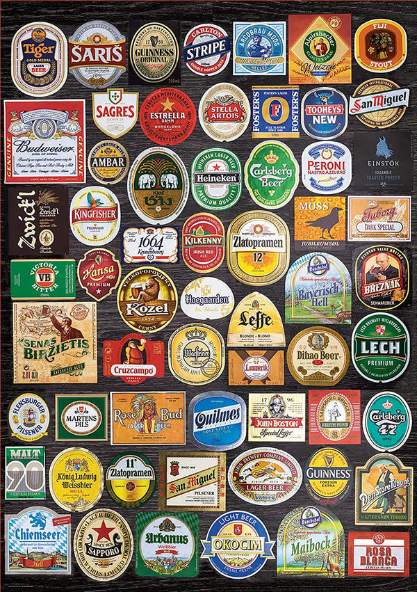 Educa - Beer Labels Collage Jigsaw Puzzle (1500 Pieces)