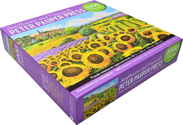 Peter Pauper Press - Sunflowers & Vineyards  Puzzle Jigsaw Puzzle (1000 Pieces)
