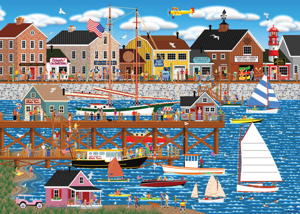 Peter Pauper Press - Harbor Town Jigsaw Puzzle (1000 Pieces)