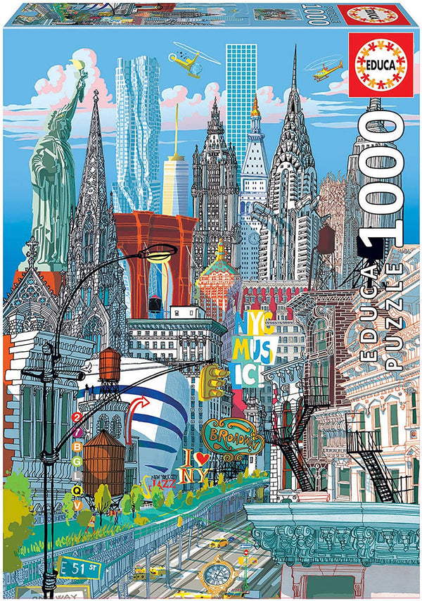 Educa - New York, Carlo Stanga Jigsaw Puzzle (1000 Pieces)
