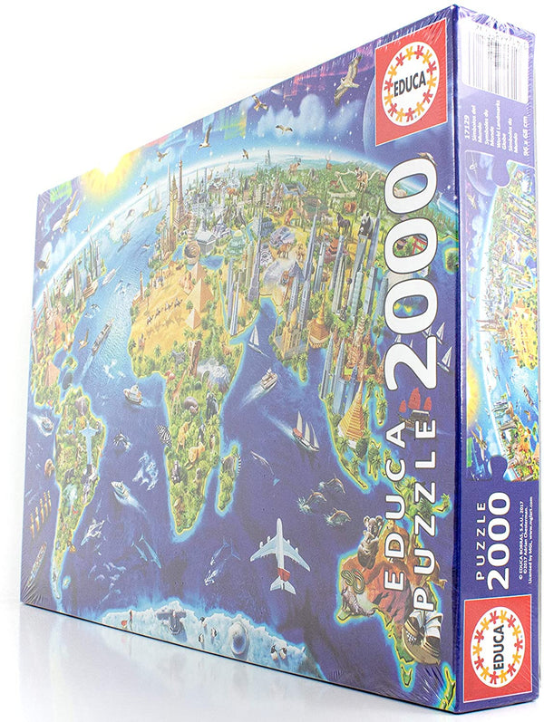 Educa - World Landmarks Globe Jigsaw Puzzle (2000 Pieces)