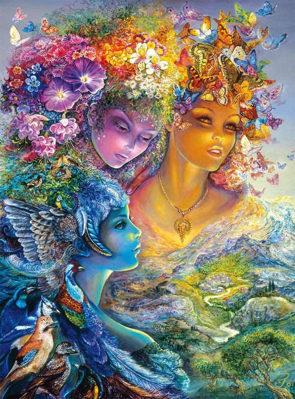 Buffalo Games The Three Graces Glitter Edition by Josephine Wall Jigsaw Puzzle (1000 Piece)