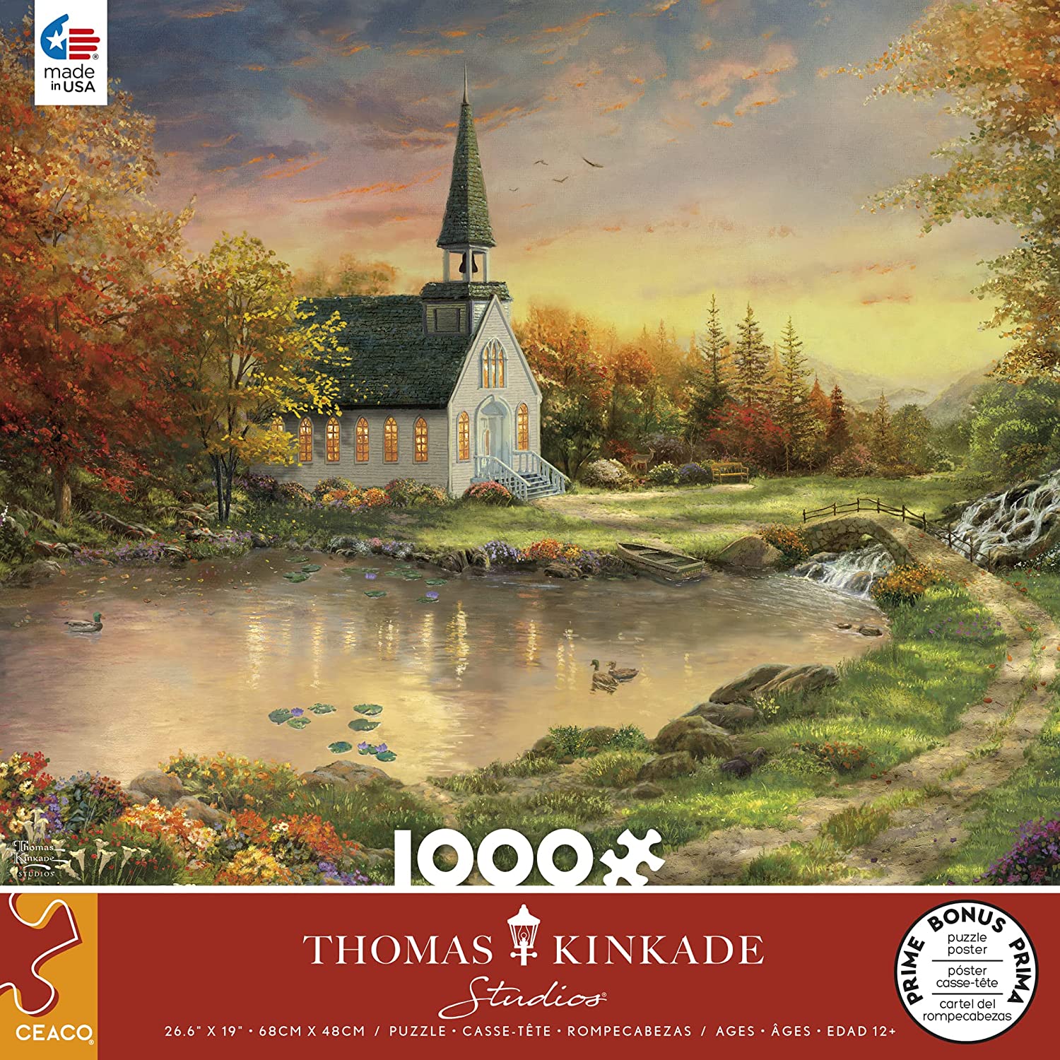 Ceaco Chapel Of Reflection By Thomas Kinkade Jigsaw Puzzle 1000 Pie ceaco-chapel-of-reflection-by-thomas-kinkade-jigsaw-puzzle-1000-pie