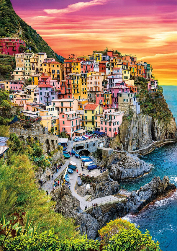 Buffalo Games - Earthpix Collection - Cinque Terre Sunset Jigsaw Puzzle (500 Pieces)