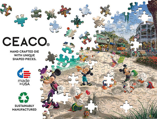 Ceaco - Thomas Kinkade - Disney - Mickey & Minnie in Florida - 750 Piece Jigsaw Puzzle