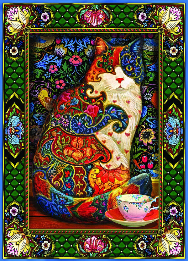 Willow Creek - Painted Cat by Lewis T. Johnson Jigsaw Puzzle (1000 Pieces)