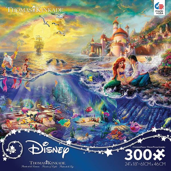 Ceaco Thomas Kinkade Disney Little Mermaid Puzzle - 300 Piece Jigsaw Puzzle