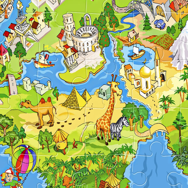 Pintoo - Around The World Plastic Jigsaw Puzzle (80 Pieces)