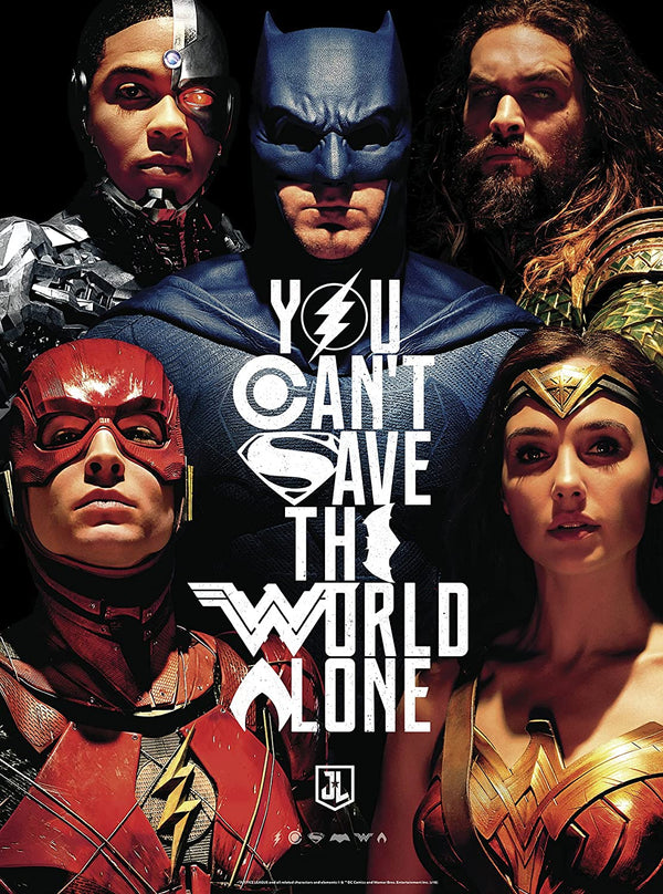Justice League - You Can't Save The World Alone - Glow in The Dark - 1000 Piece Jigsaw Puzzle