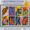 Bits and Pieces - 300 Large Piece Jigsaw Puzzle for Adults - Butterflies and Blooms, Butterflies, Quilt - by Artist Marilyn Barkhouse - 300 pc Jigsaw