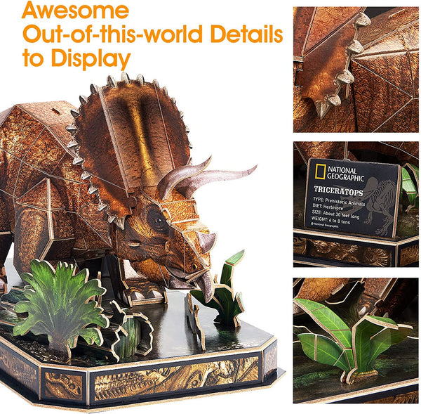 National Geographic - Triceratops 3D Jigsaw Puzzle (44 Pieces)