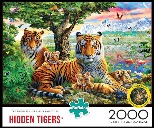 Buffalo Games - Hidden Tigers - 2000 Piece Jigsaw Puzzle