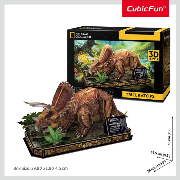 National Geographic - Triceratops 3D Jigsaw Puzzle (44 Pieces)