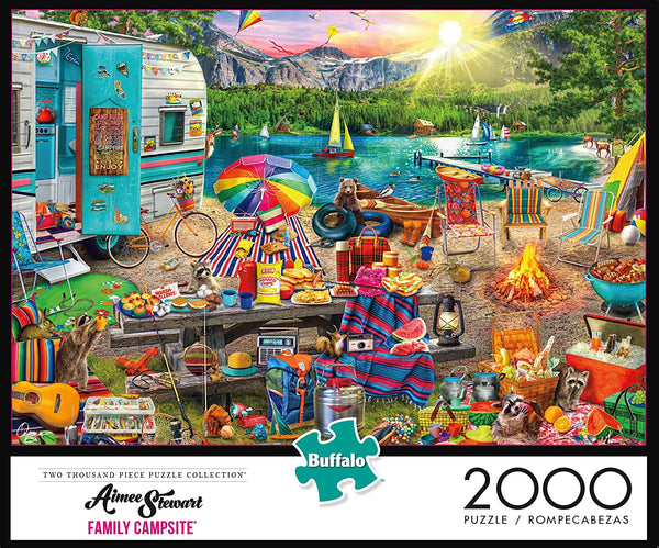 Buffalo Games - Aimee Stewart - Family Campsite - 2000 Piece Jigsaw Puzzle