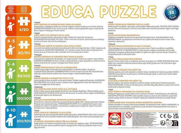 Educa - 4 Progressive Puzzles: Day In School 20+40+60+80pc Jigsaw Puzzle (200 Pieces)