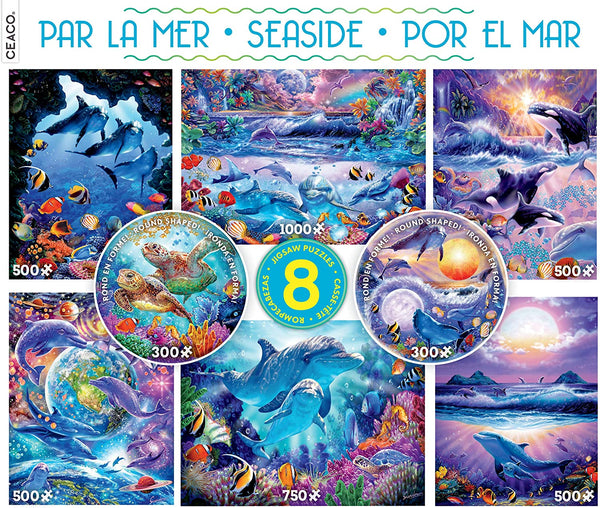 Ceaco - Seaside 8-in-1 (2x300, 4x500, 1x750, 1x1000pc) Jigsaw Puzzle (4350 Pieces)