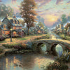 Ceaco - Thomas Kinkade 8 in 1 Multipack Jigsaw Puzzle Bundle Set - (2) Round 300, (4) 550, (1) 750, (1) 1000 Pieces, Kids and Adults