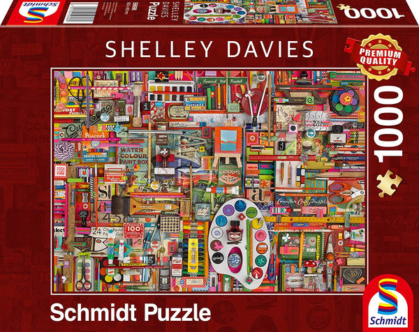 Schmidt - Vintage Artists Materials by Shelley Davies Jigsaw Puzzle (1000 Pieces)