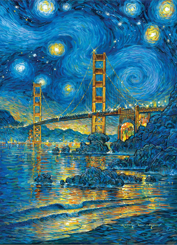 Peter Pauper Press - San Francisco Starry Night Jigsaw Puzzle (500 Pieces)