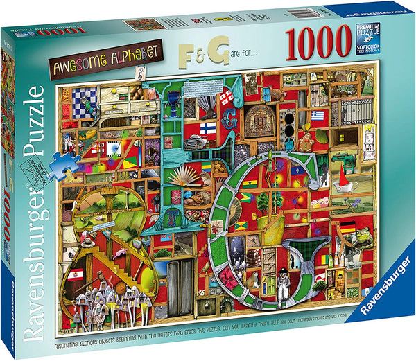 Ravensburger - Awesome Alphabet F & G Jigsaw Puzzle (1000 Pieces)