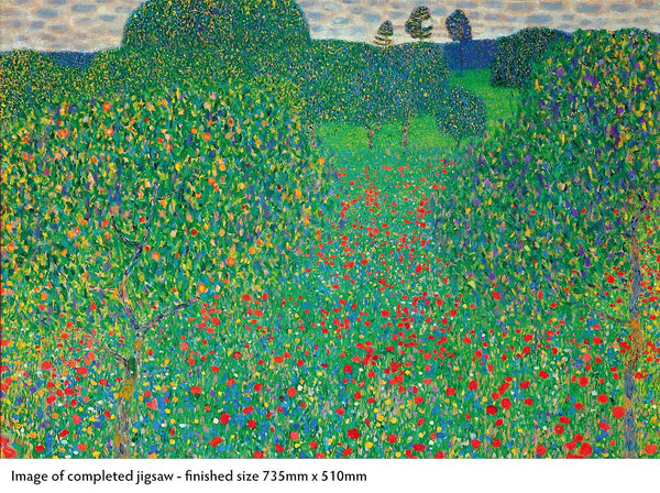 Flame Tree Studio - Poppy Field by Gustav Klimt Jigsaw Puzzle (1000 Pieces)