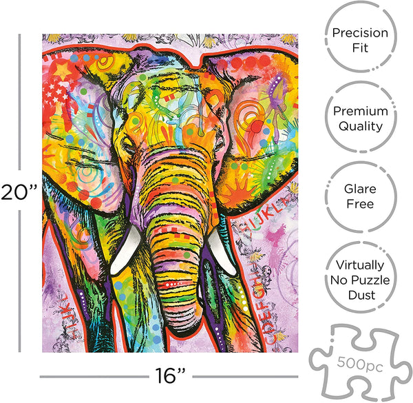 Aquarius - Elephant by Dean Russo Jigsaw Puzzle (500 Pieces)