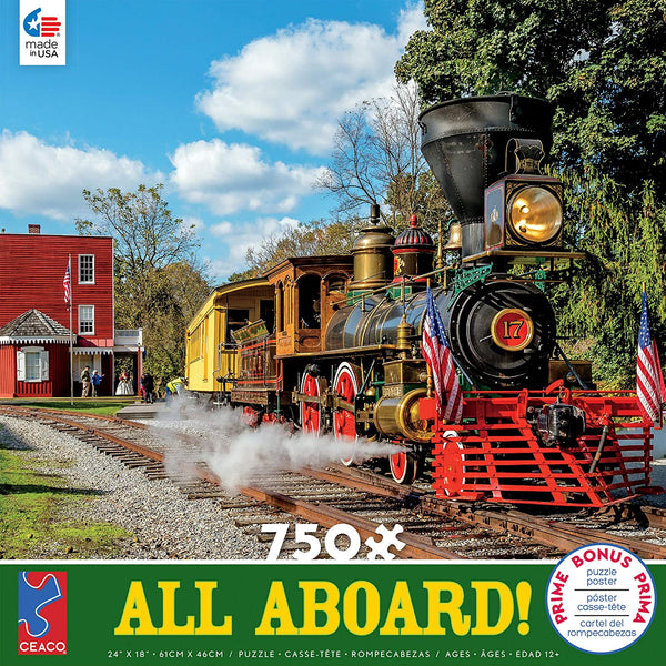 Ceaco All Aboard Collection Steam Engine 17 Jigsaw Puzzle, 750 Pieces