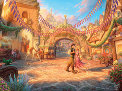 Beauty and the Beast Disney Princess Thomas Kinkade Puzzle Turned Artwork!