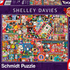 Schmidt - Vintage Board Games by Shelley Davies Jigsaw Puzzle (1000 Pieces)