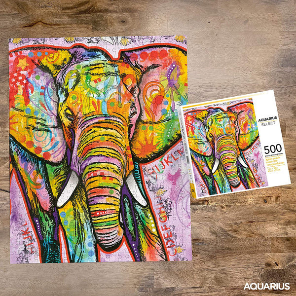 Aquarius - Elephant by Dean Russo Jigsaw Puzzle (500 Pieces)