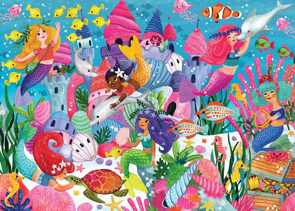 Peter Pauper Press - Mermaid Adventure Kids' Floor Puzzle Jigsaw Puzzle (48 Pieces)