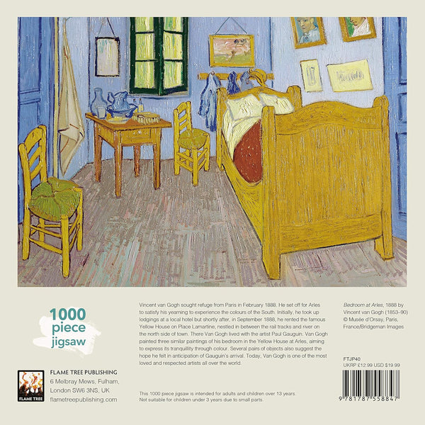 Flame Tree Studio - Bedroom at Arles by Vincent Van Gogh Jigsaw Puzzle (1000 Pieces)